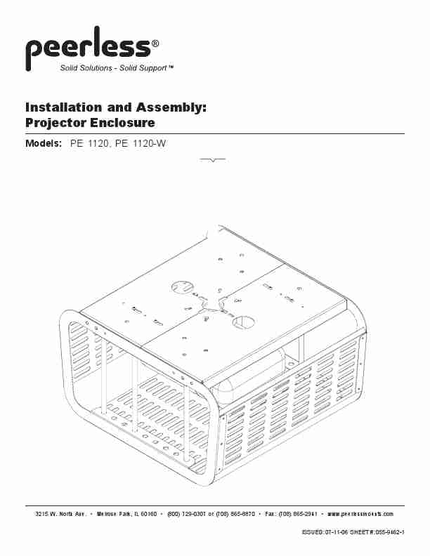 Peerless Industries Projector Accessories PE 1120-page_pdf